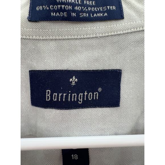 Barrington Mens Shirt Size 18 Gray Short Sleeve Button Up - Picture 4 of 11